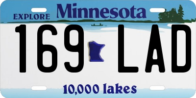 MN license plate 169LAD