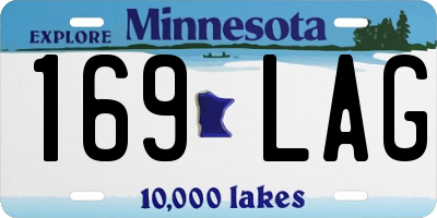 MN license plate 169LAG