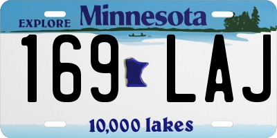 MN license plate 169LAJ