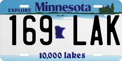 MN license plate 169LAK