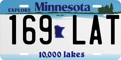 MN license plate 169LAT
