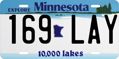 MN license plate 169LAY