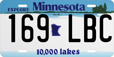 MN license plate 169LBC