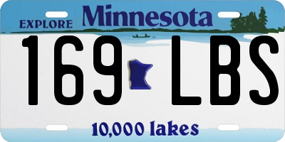 MN license plate 169LBS