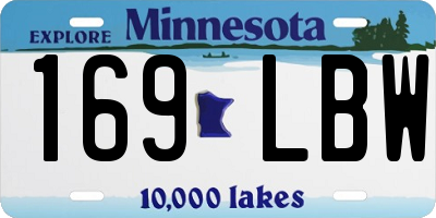 MN license plate 169LBW