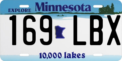 MN license plate 169LBX