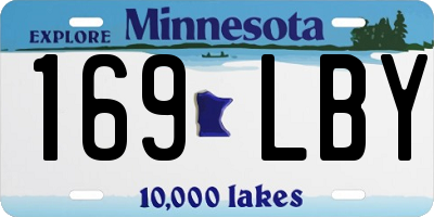 MN license plate 169LBY