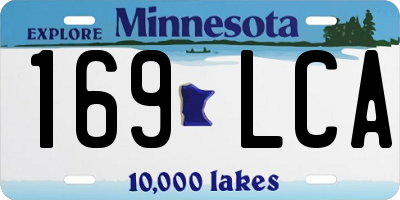 MN license plate 169LCA
