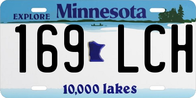 MN license plate 169LCH