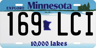 MN license plate 169LCI