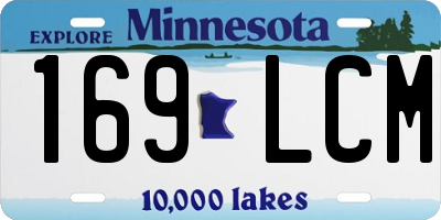 MN license plate 169LCM