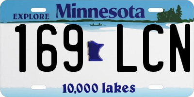 MN license plate 169LCN