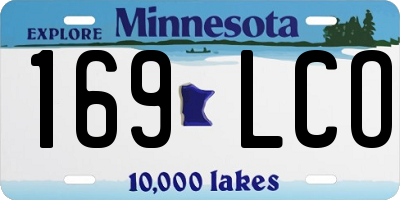 MN license plate 169LCO