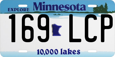 MN license plate 169LCP
