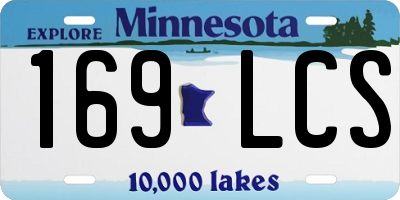 MN license plate 169LCS