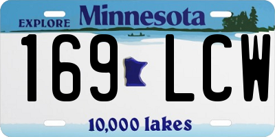 MN license plate 169LCW