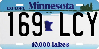MN license plate 169LCY