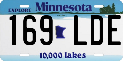 MN license plate 169LDE