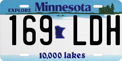 MN license plate 169LDH