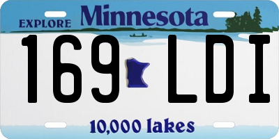 MN license plate 169LDI