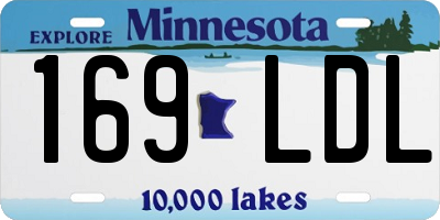 MN license plate 169LDL