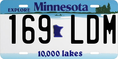 MN license plate 169LDM