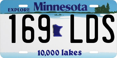MN license plate 169LDS