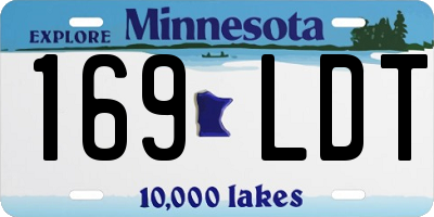 MN license plate 169LDT