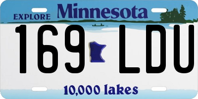 MN license plate 169LDU