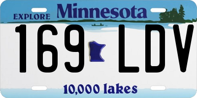 MN license plate 169LDV