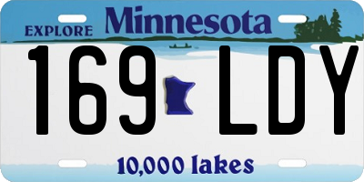 MN license plate 169LDY
