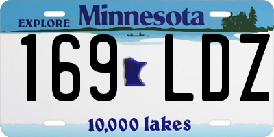 MN license plate 169LDZ