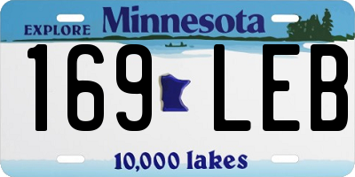 MN license plate 169LEB