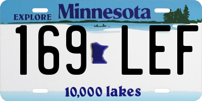 MN license plate 169LEF