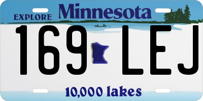 MN license plate 169LEJ