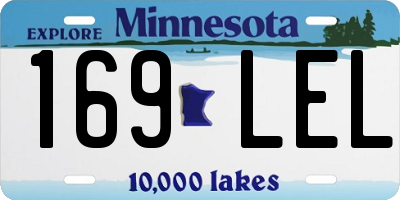 MN license plate 169LEL