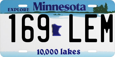 MN license plate 169LEM