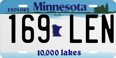 MN license plate 169LEN