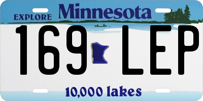 MN license plate 169LEP