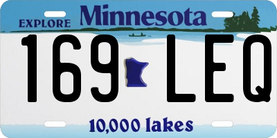 MN license plate 169LEQ