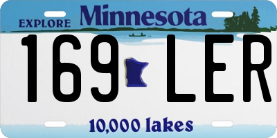 MN license plate 169LER
