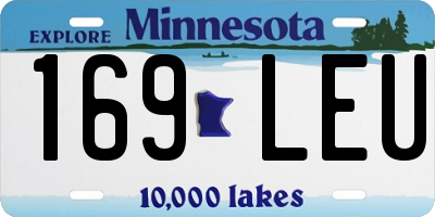 MN license plate 169LEU