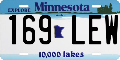 MN license plate 169LEW