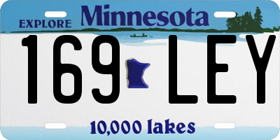 MN license plate 169LEY
