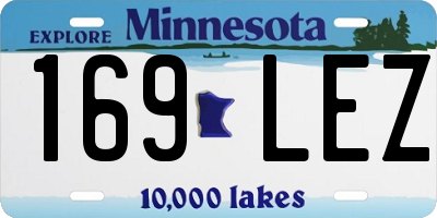 MN license plate 169LEZ