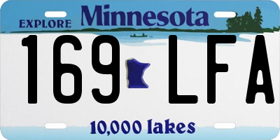 MN license plate 169LFA
