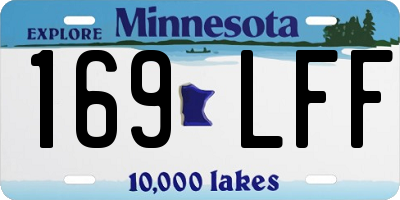 MN license plate 169LFF