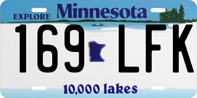 MN license plate 169LFK