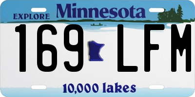 MN license plate 169LFM