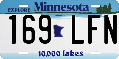 MN license plate 169LFN